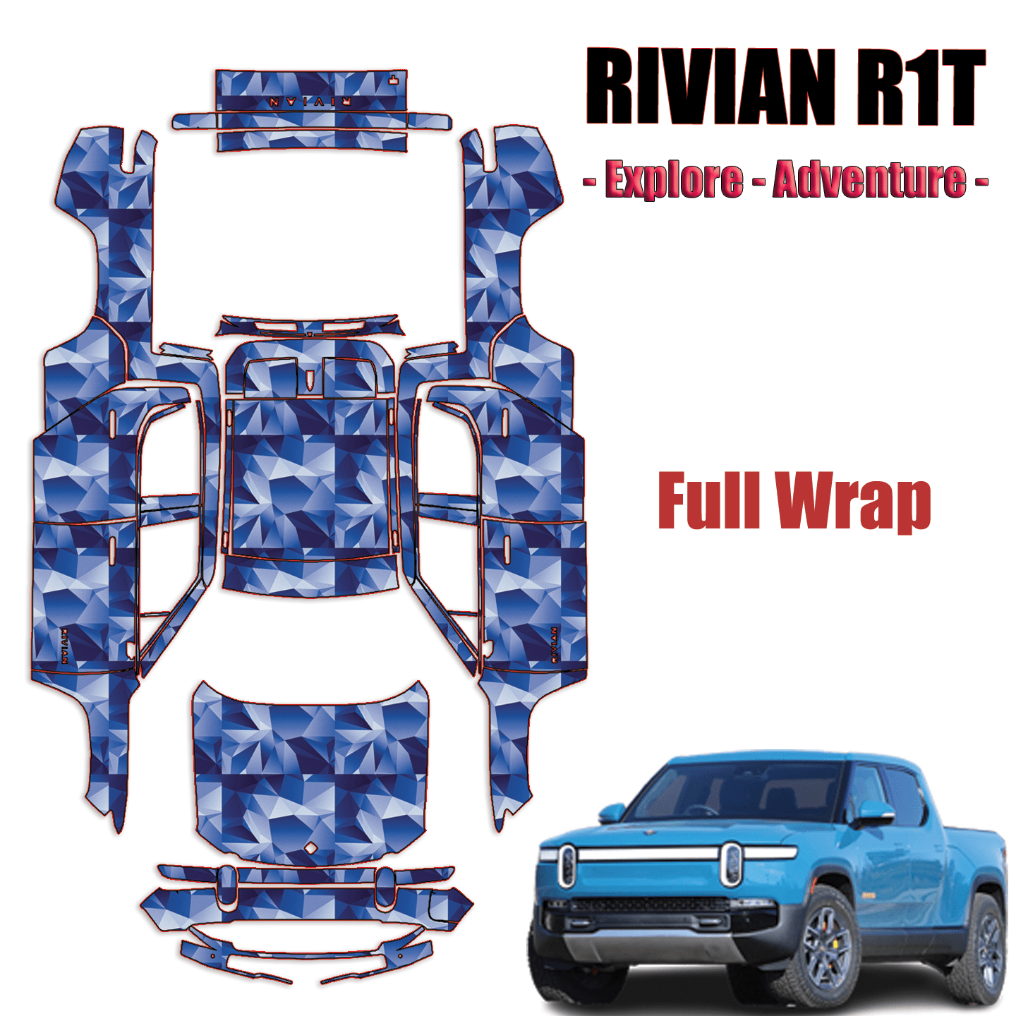 Rivian Full Wrap Precut PPF Store Precut Paint Protection Precut
