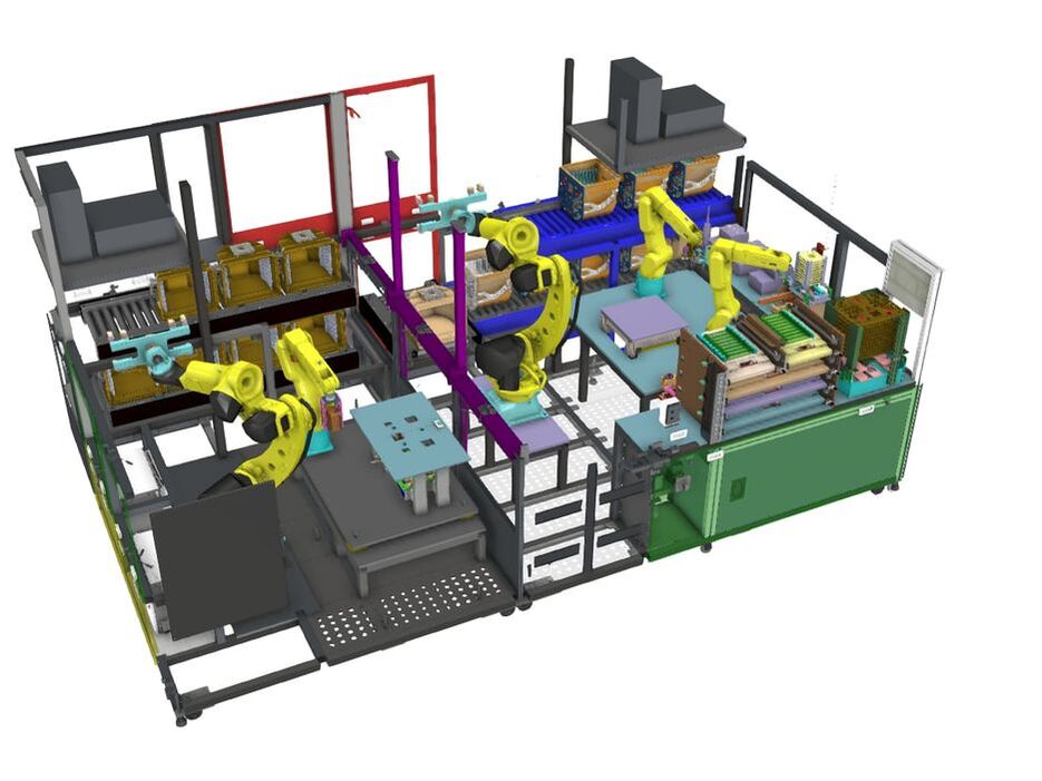 A virtual factory layout built in Visual Components