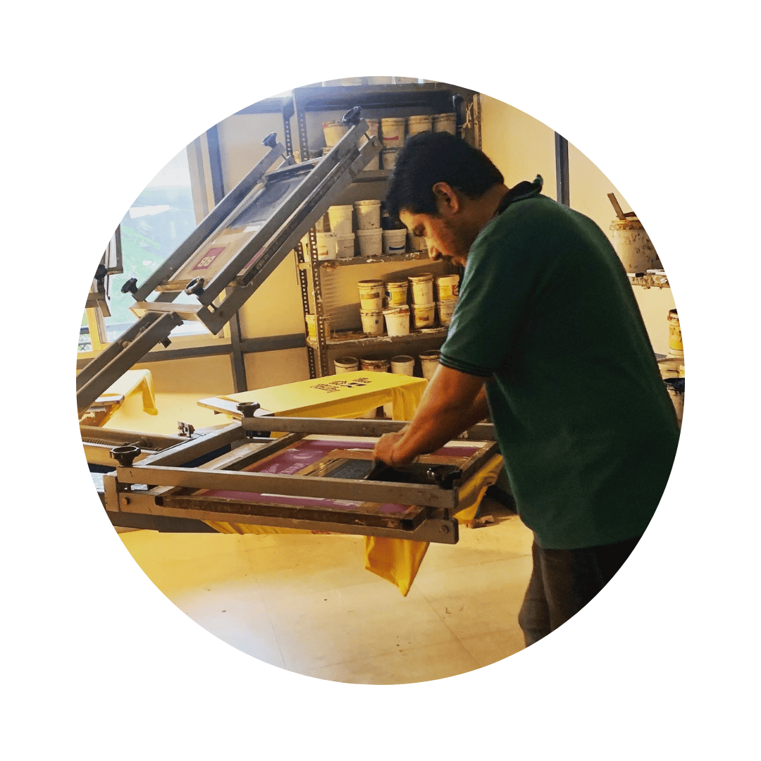 6 station 6 colour screen printing carousel