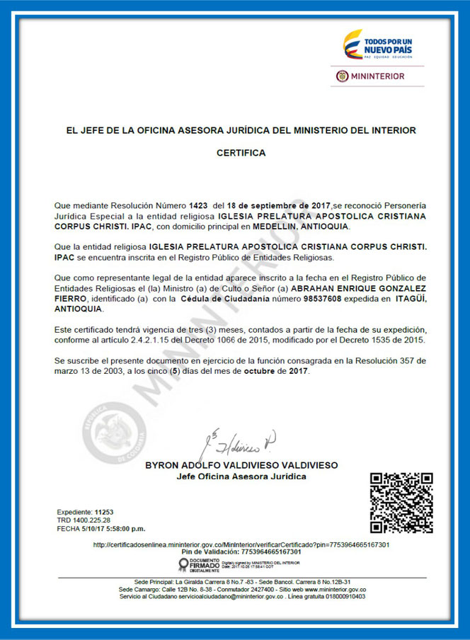 CERTIFIACDO DE EXISTENCIA