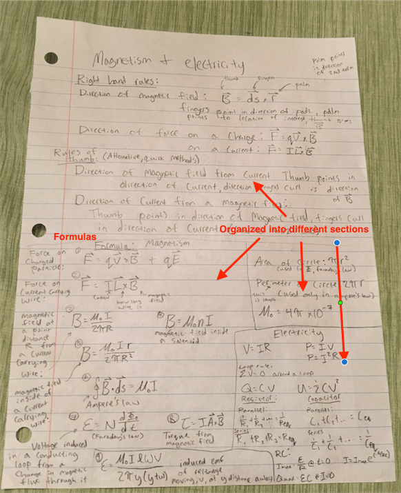 Use study pages to help you ace your exams!