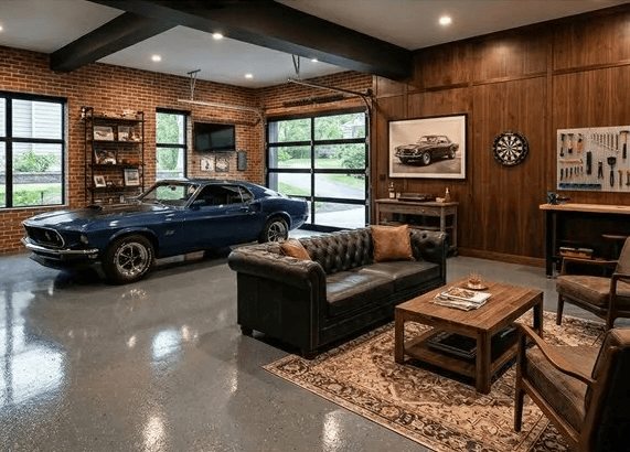 Garage with coated floors do well in St. Louis weather