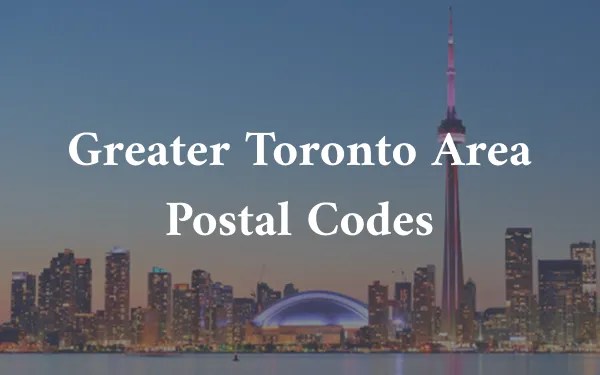 GTA Postal Codes By City Plumbing Service Coverage Group 162 1 