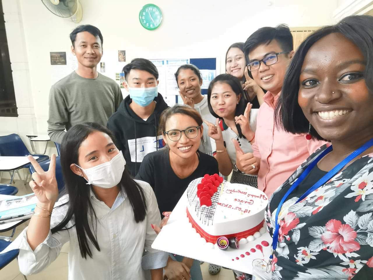 Grace in Cambodia on her teaching experience