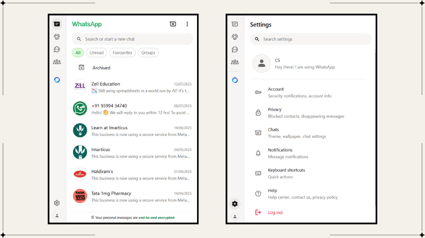 Step 2: Click the three-dot menu and select “Settings”