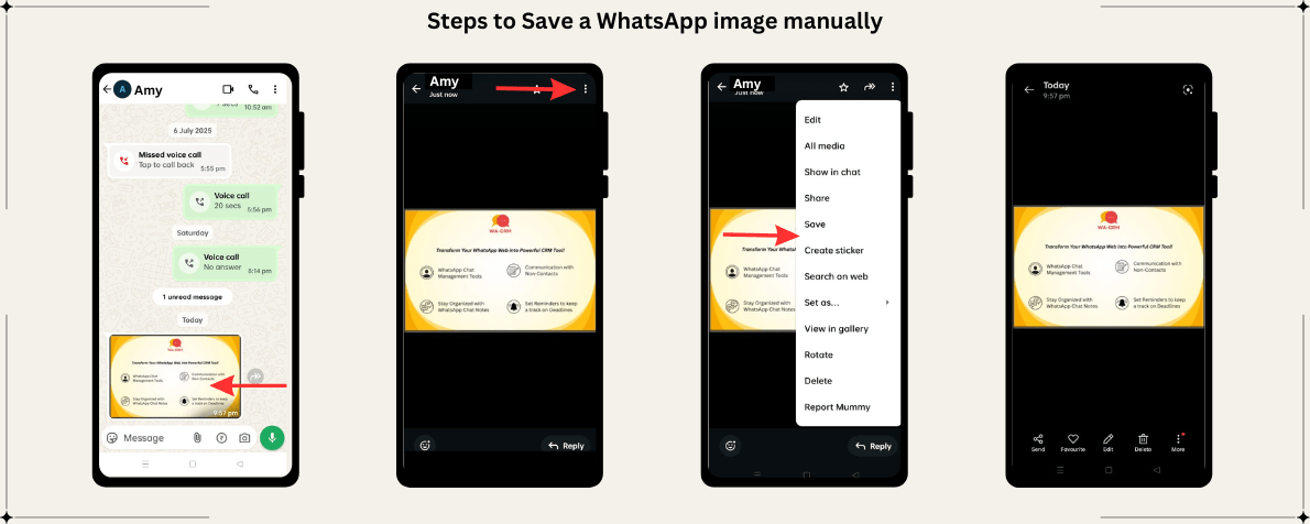 Manual Method to Save WhatsApp Images on Android