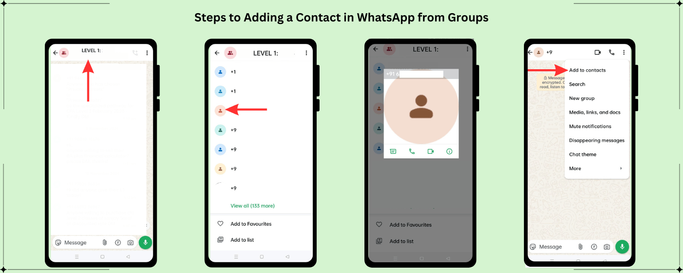 Adding a Contact in WhatsApp from Groups