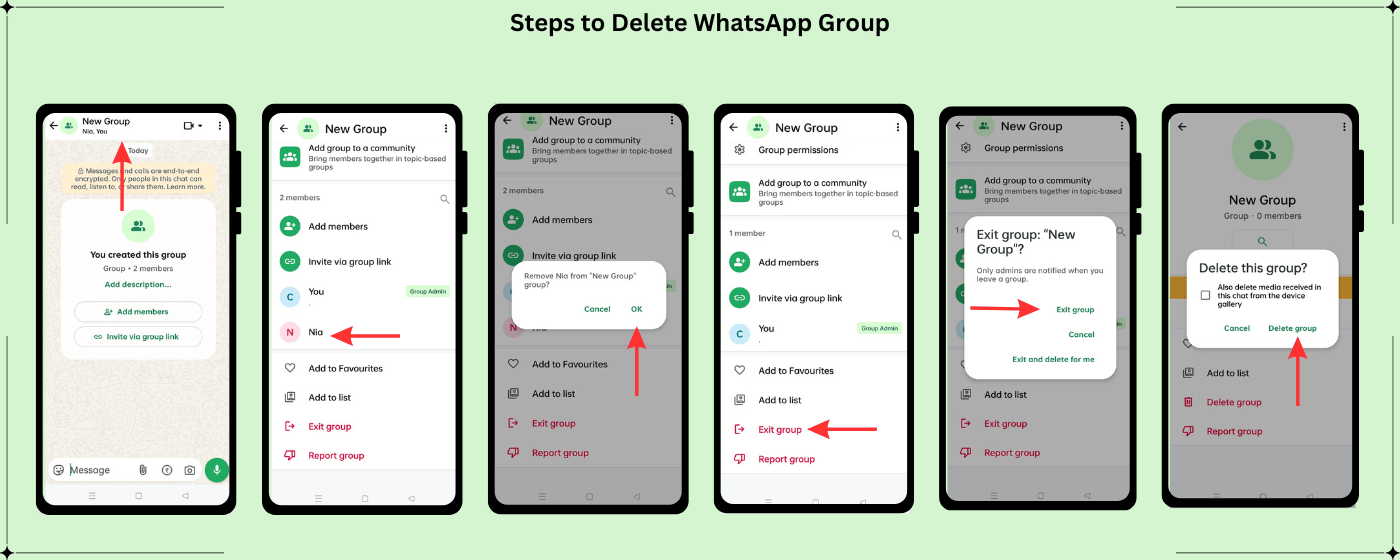 Steps to Delete a WhatsApp Group as an Admin