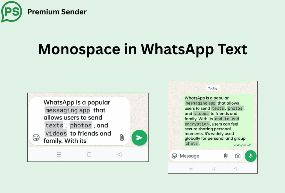 How to Use Monospace in WhatsApp Text?