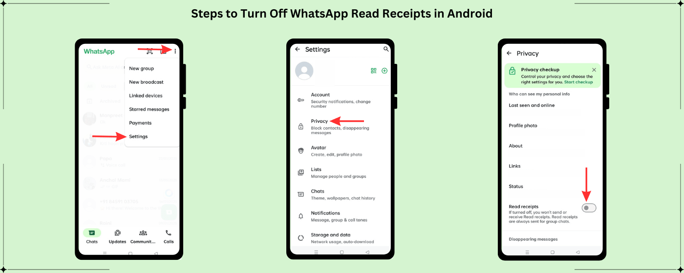 Steps to Hide WhatsApp Status View on Android