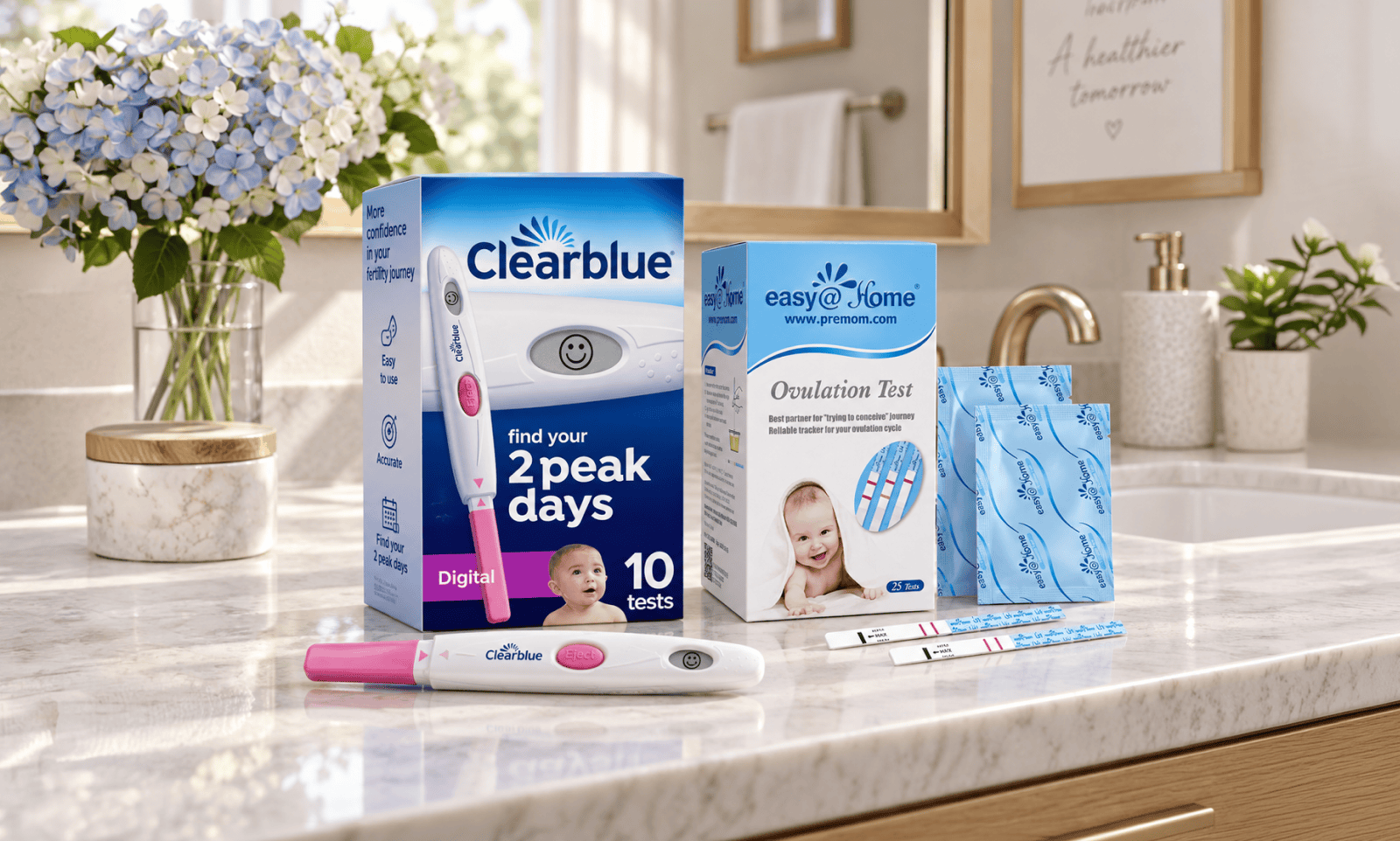 easy@Home Ovulation Test Strips vs Clearblue: How the Two Kits Compare