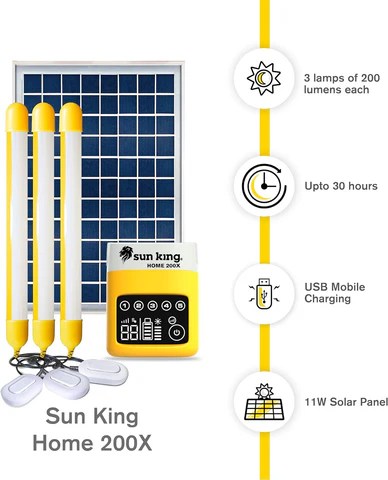 Sun King Home 200X Solar Light System, Powerbank, USB Charger - Image 2