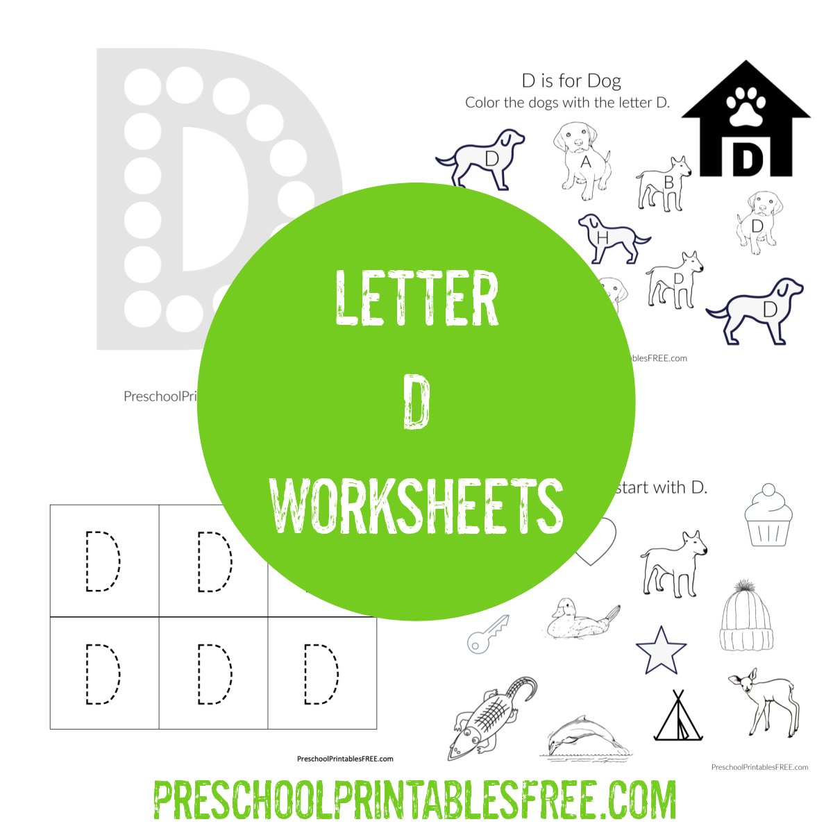 Preschool letter d worksheets (free printables)