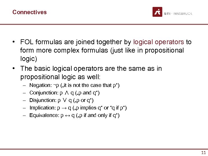Artificial Intelligence Predicate Logic Dr Anna Fensel