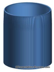 cylinder powerpoint hollow 3d outline presentation shapes realistic specific needs suit change fill colors basic process