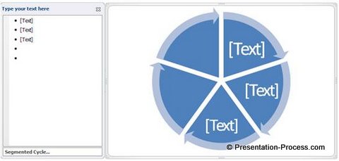 Five segmented circle Five segmented circle