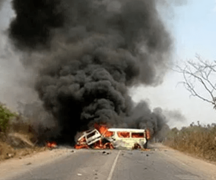 9 Persons Burnt To Death In Ore- Lagos Expressway Accident