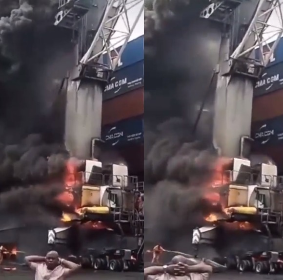 Millions Lost As Fire Breaks Out At Lagos Port