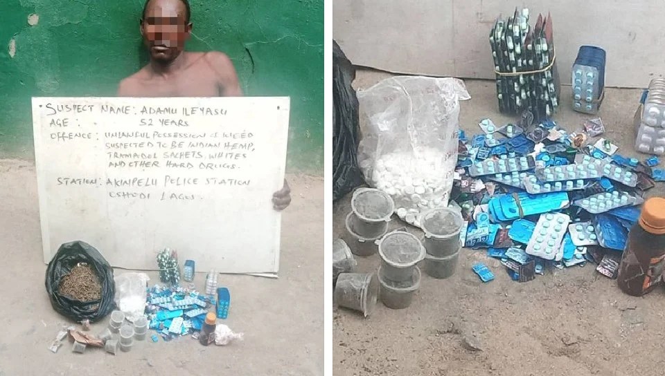Police Physically challenged man with illegal drugs, weed in Lagos