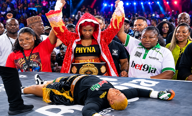 Phyna Knocks Out Nkechi Blessing In Historic Celebrity Boxing Bout