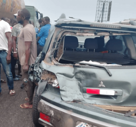 Lagos: One Dead As Tanker, Car Crash Along Kara Bridge