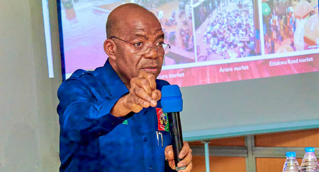 Abia Gov, Otti Suspends HoS, All Perm Secs