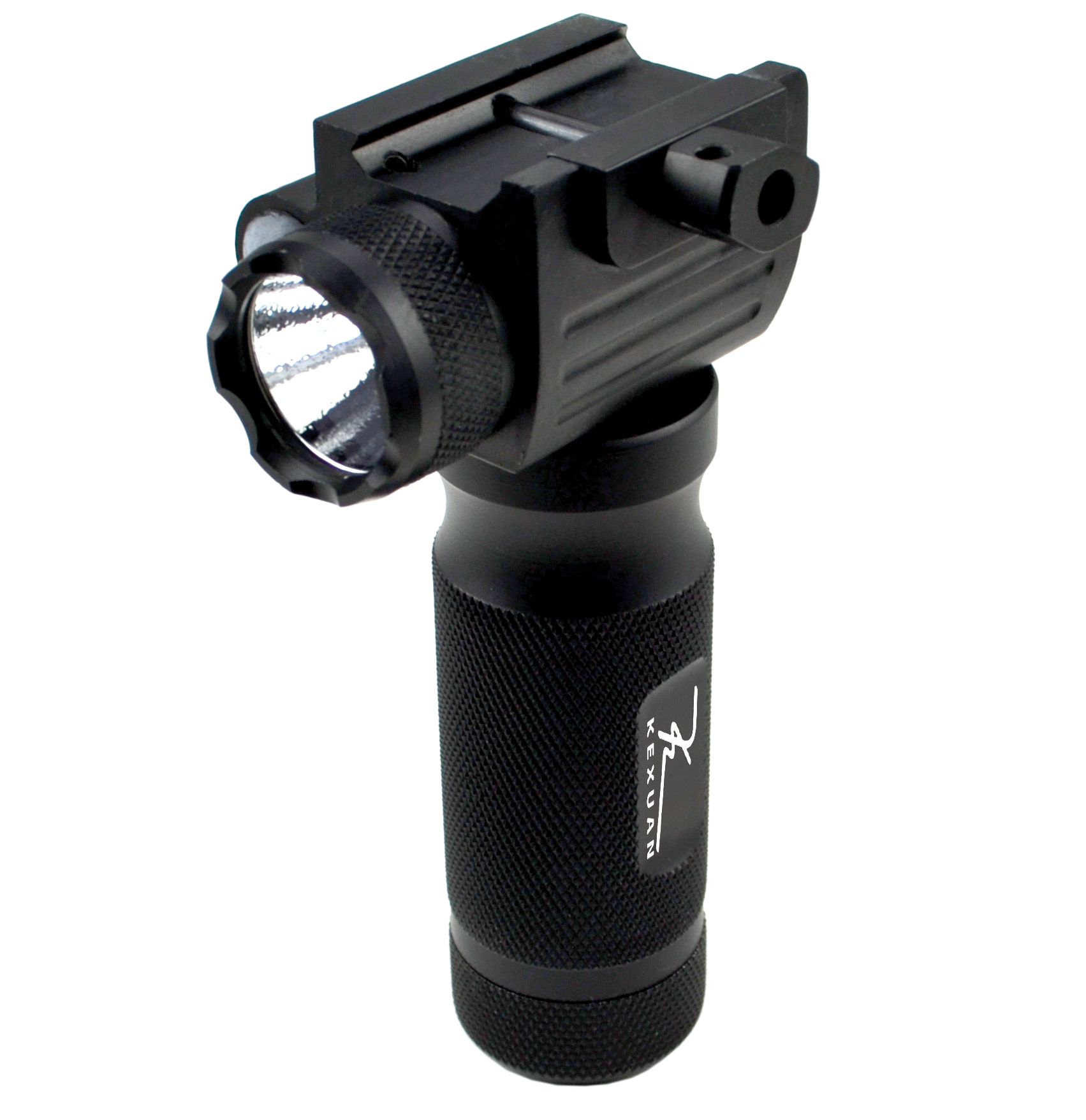 Kexuan Aluminum Fore Grip with Flashlight and Green Laser Sight