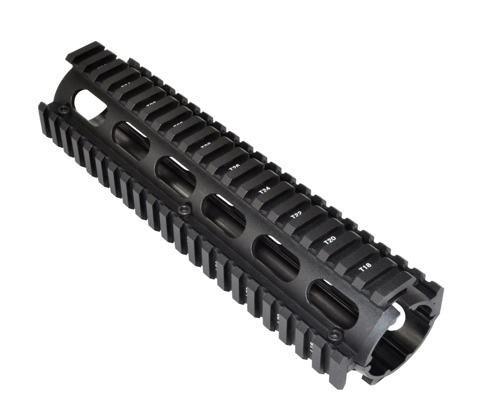 2 Piece Drop In Quad Rail Handguard DPMS .308, 8.75″ Mid Length