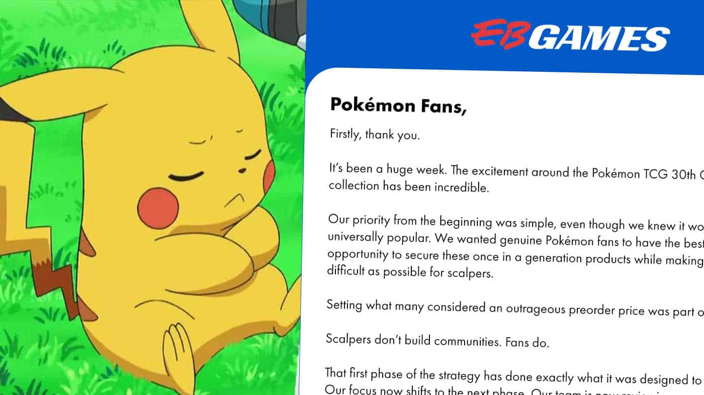 EB Games Adjusts Pokémon 30th Anniversary TCG Prices: Managing Director's Statement (2026)