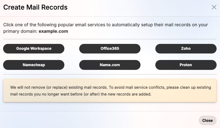 Adding MX Records Automatically In Pressable | Pressable