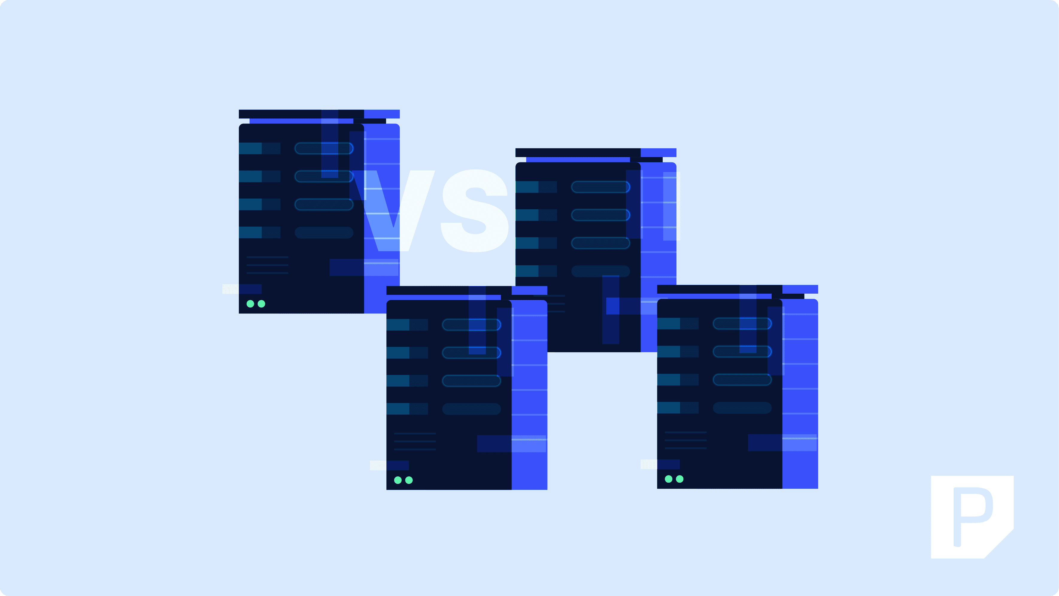 Shared hosting vs dedicated hosting illustration
