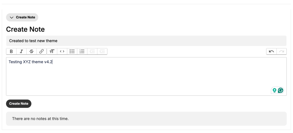 creating a site note