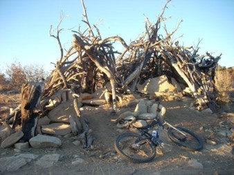 These shade structures were torn down by the City of Durango last fall at the request of La Plata Open Space Conservancy. Photo borrowed from Horse Gulch on Facebook.