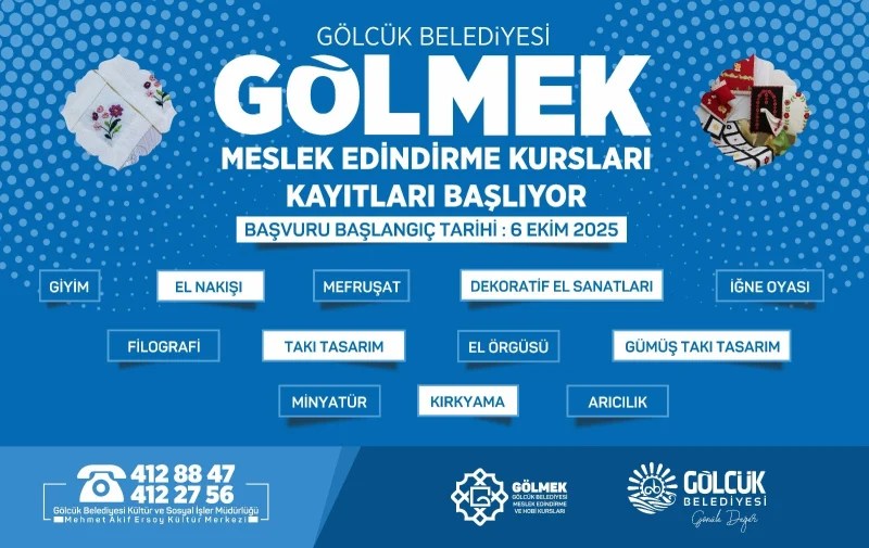 Gölmek kurslarında yeni dönem kayıtları başlıyor