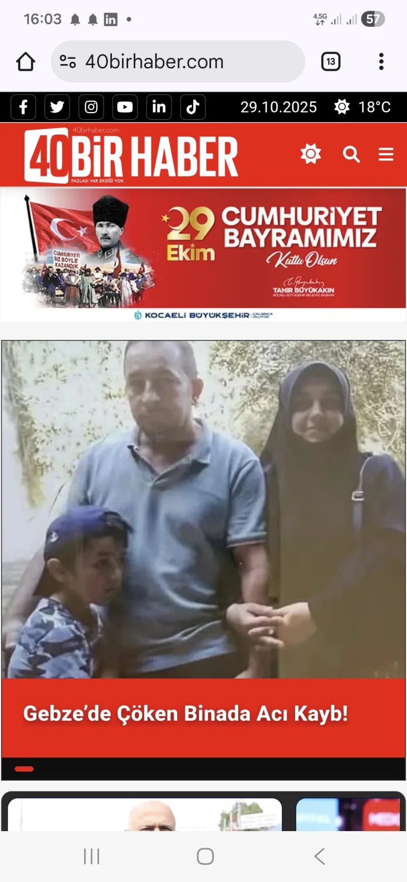 Gebze’de Bina Çöktü: 4 Ölü, 1 Yaralı!