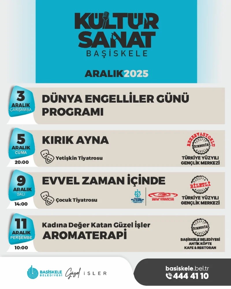 Başiskeleliler 2025’i Kültür Sanatla Uğurlayacak!