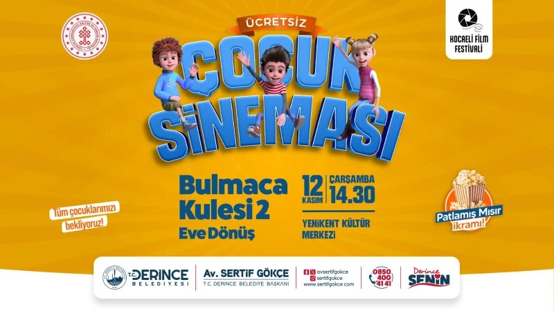 Derince’de Çocuklar Sinema Etkinliğinde Buluşuyor!