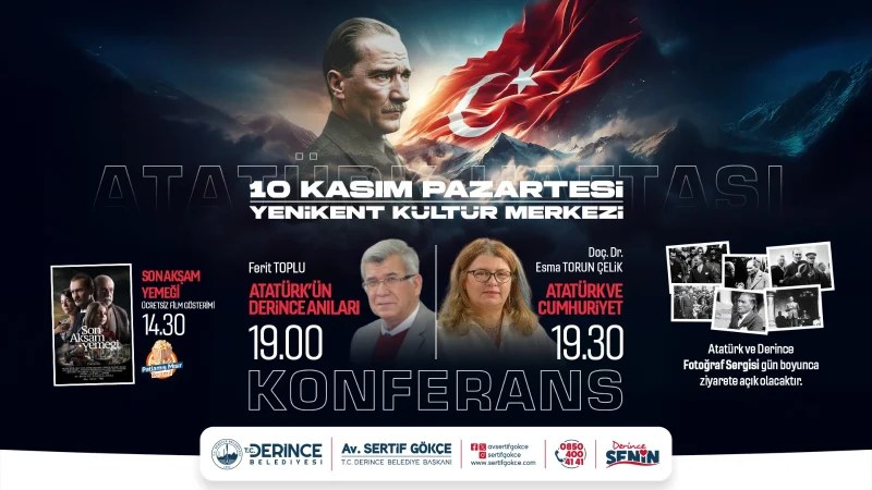 Derince’de 10 Kasım’a Özel Anma Programları!