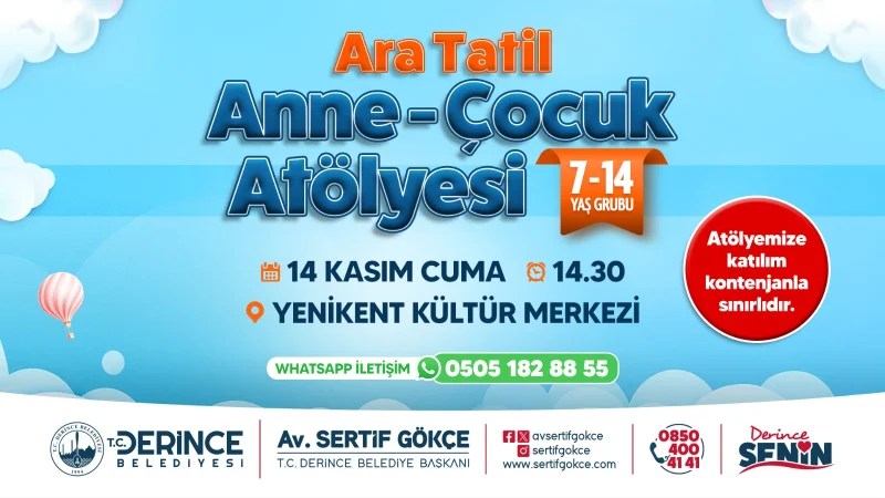 Derince’de Çocuklar İçin Özel Ara Tatil Etkinlikleri!