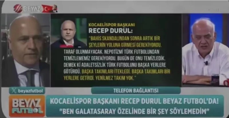 Kocaelispor Başkanı Recep Durul’dan Şarkı Açıklaması!
