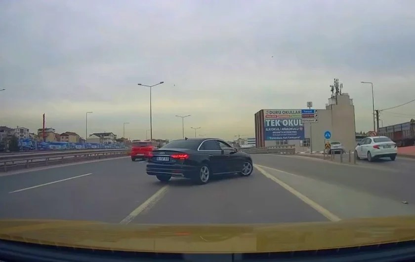Körfez’de trafik magandası faciaya davetiye çıkardı!
