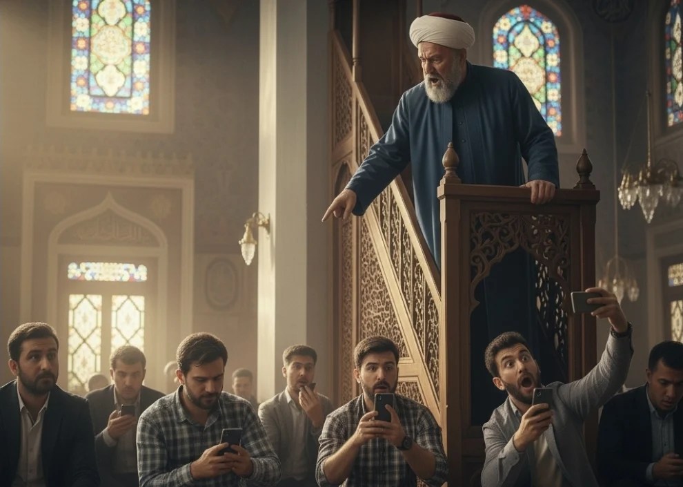 Trabzon’da imamdan cemaate telefon tepkisi
