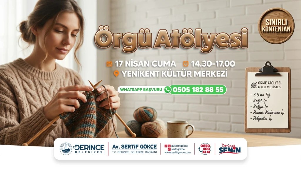 Derince’de Örgü Atölyesi!