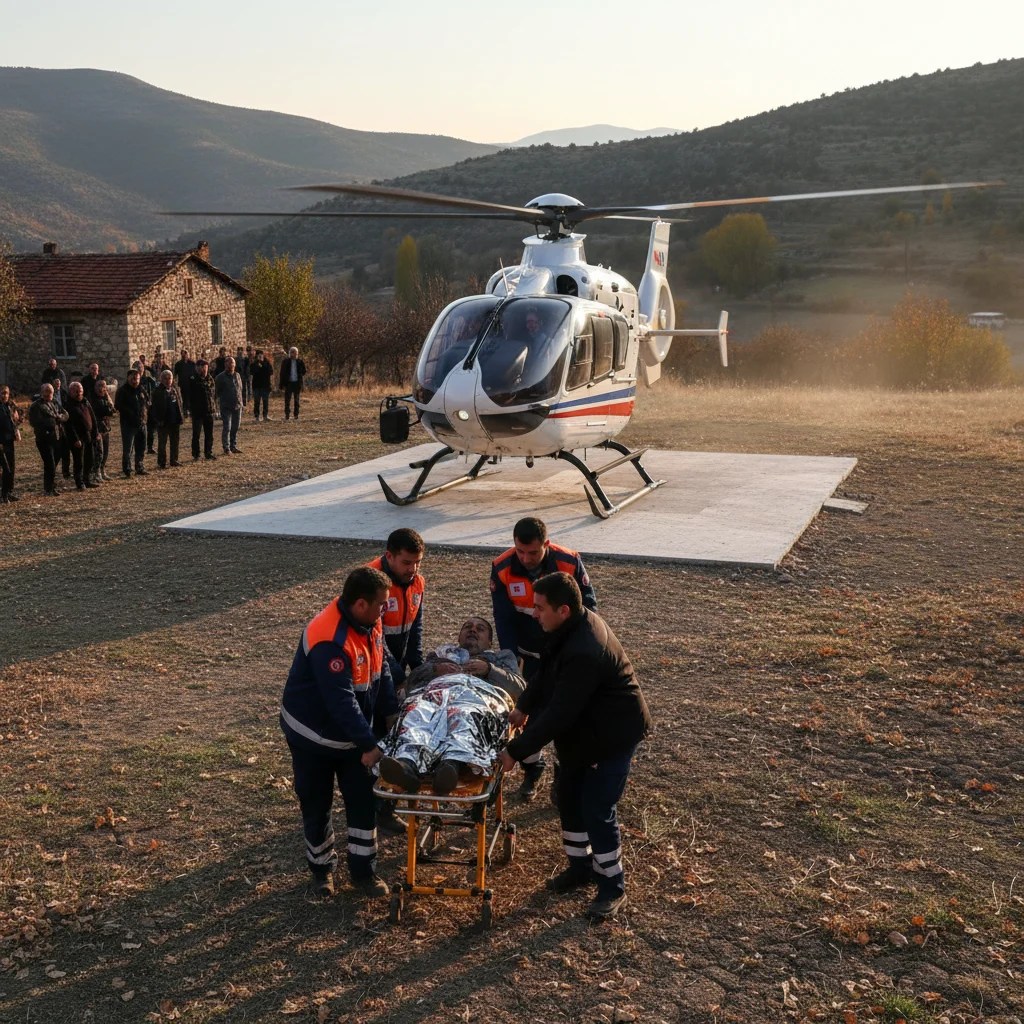 Malatya’da Hava Ambulansı Hayat Kurtardı