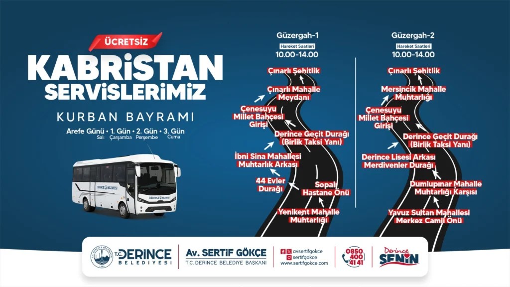 Bayramda mezarlıklara ücretsiz ulaşım
