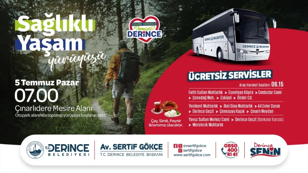 Çınarlıdere’de Sağlıklı Yaşam Yürüyüşü!