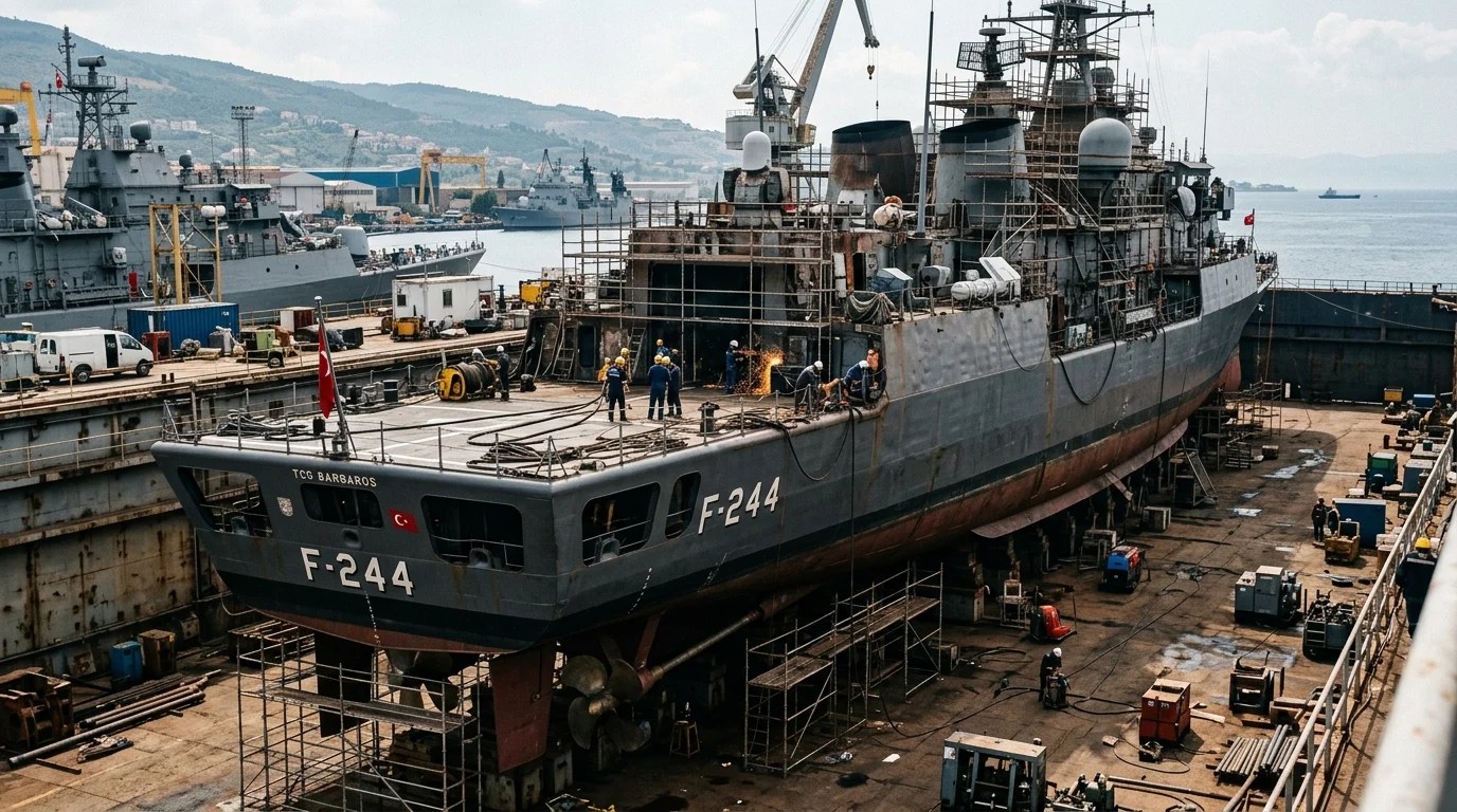 TCG Barbaros’un modernizasyonu sürüyor