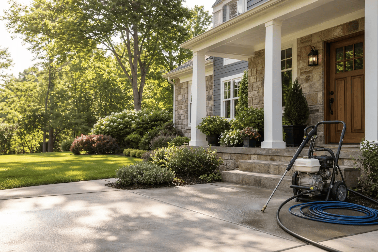 Exterior property cleaning service