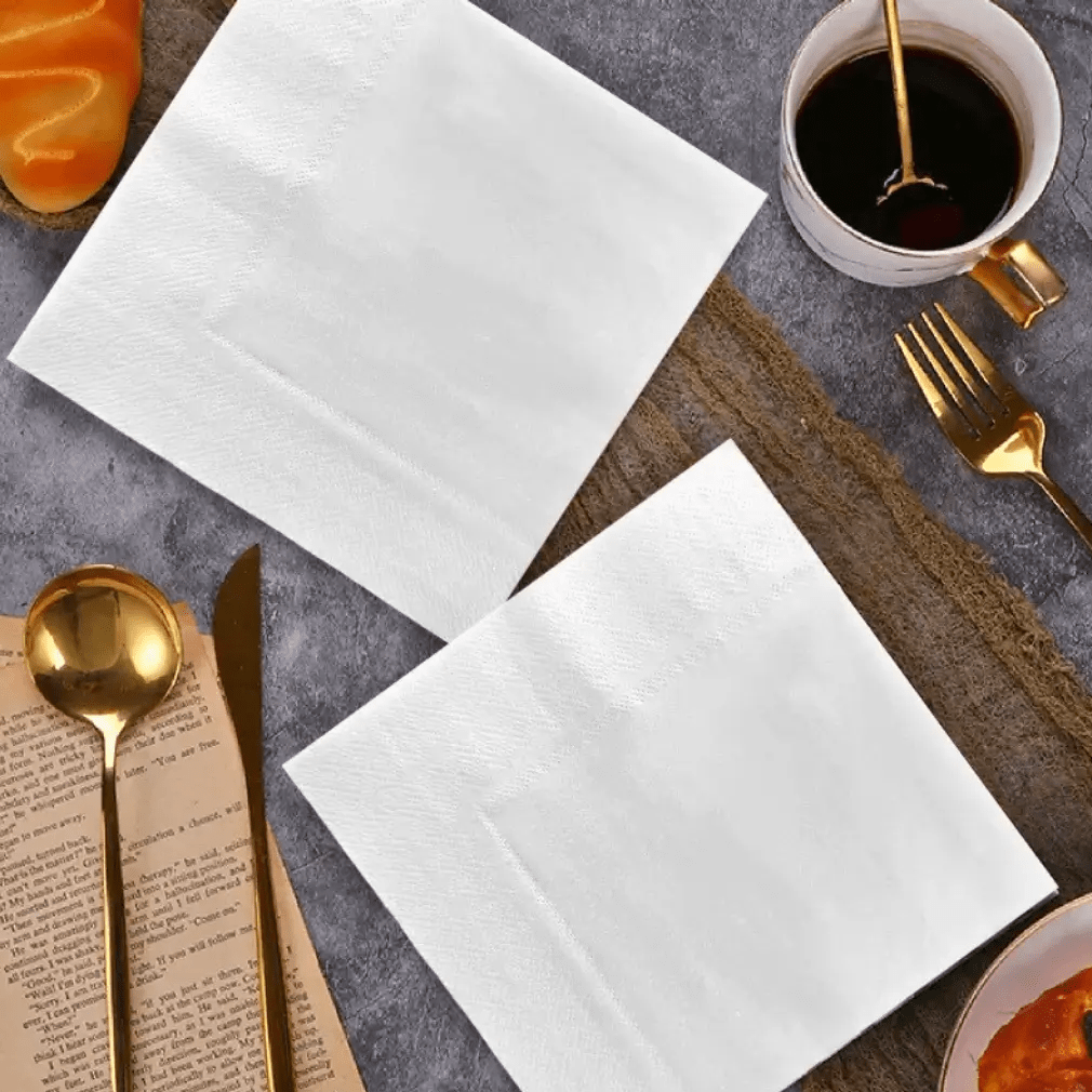White 2 Ply Cocktail Napkins