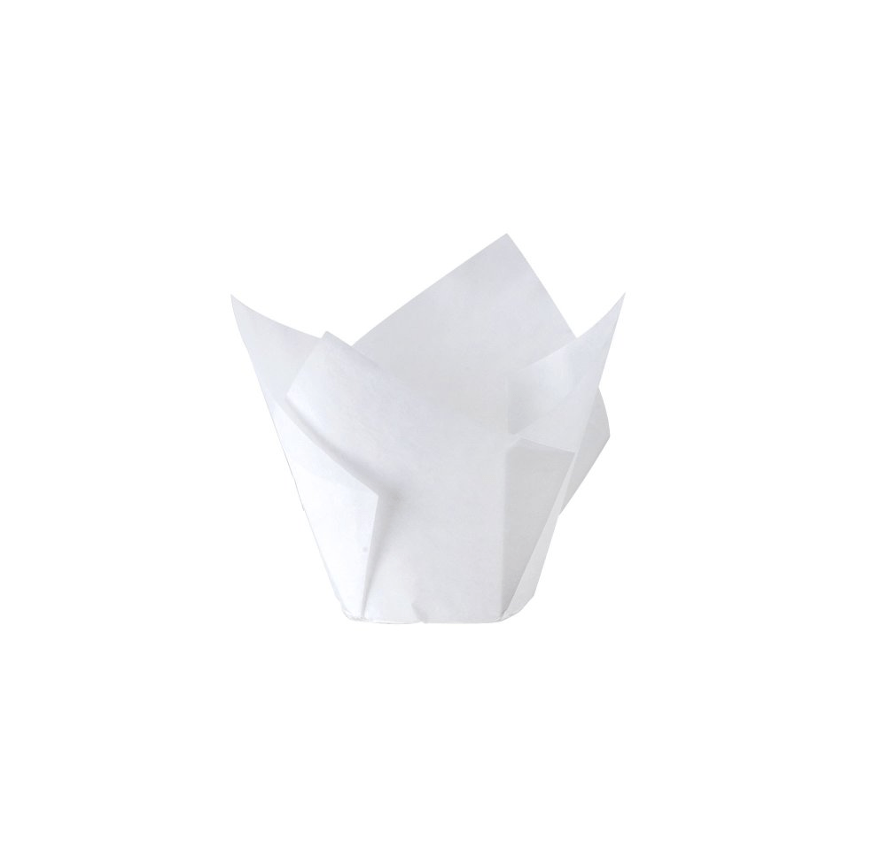 White Tulip Muffin Wraps 60x30mm